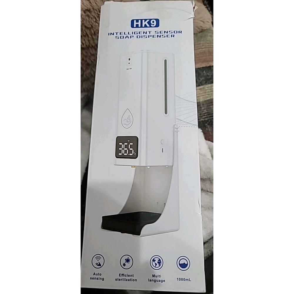 HK9 White 1.08L (1L) Touchless Soap/Sanitizer Dispenser Wall or Countertop White